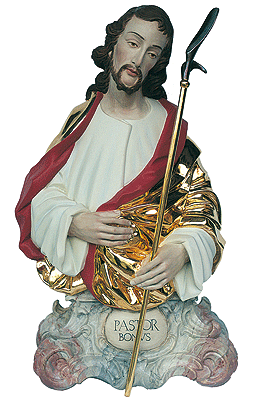 Sculpture painting - jesus as the good sheppard